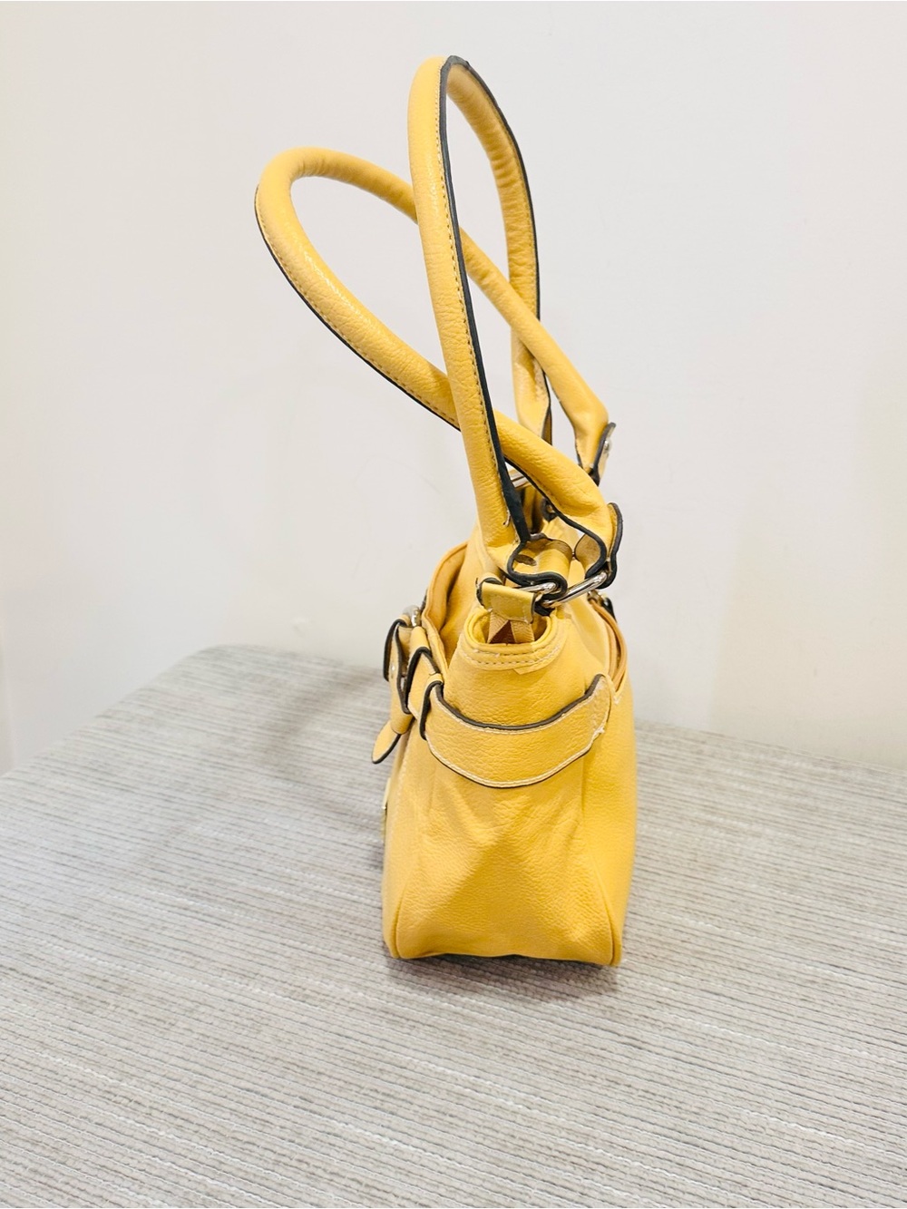Rosetti Yellow Faux Leather Shoulder Bag Purse Buckle Accent Y2K Style - Picture 5 of 14